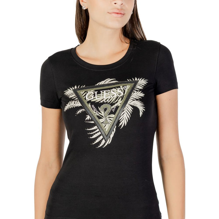 Guess - Black Cotton T-Shirt
