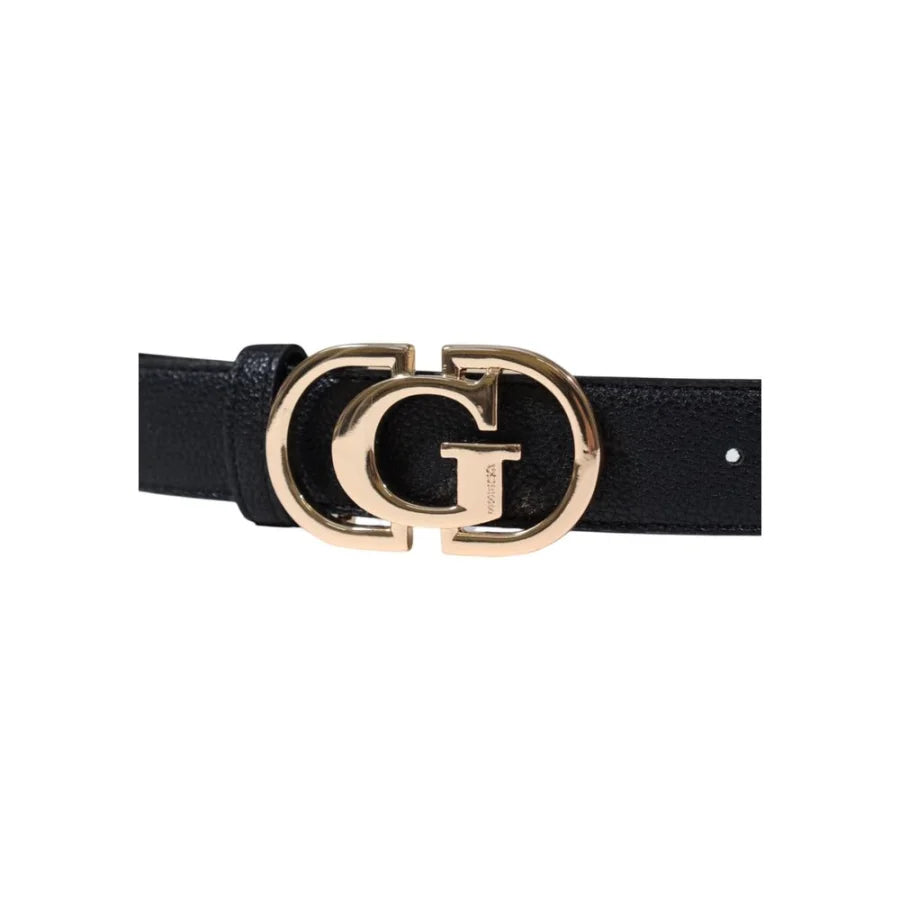 Guess Black Polyester Thin Belt