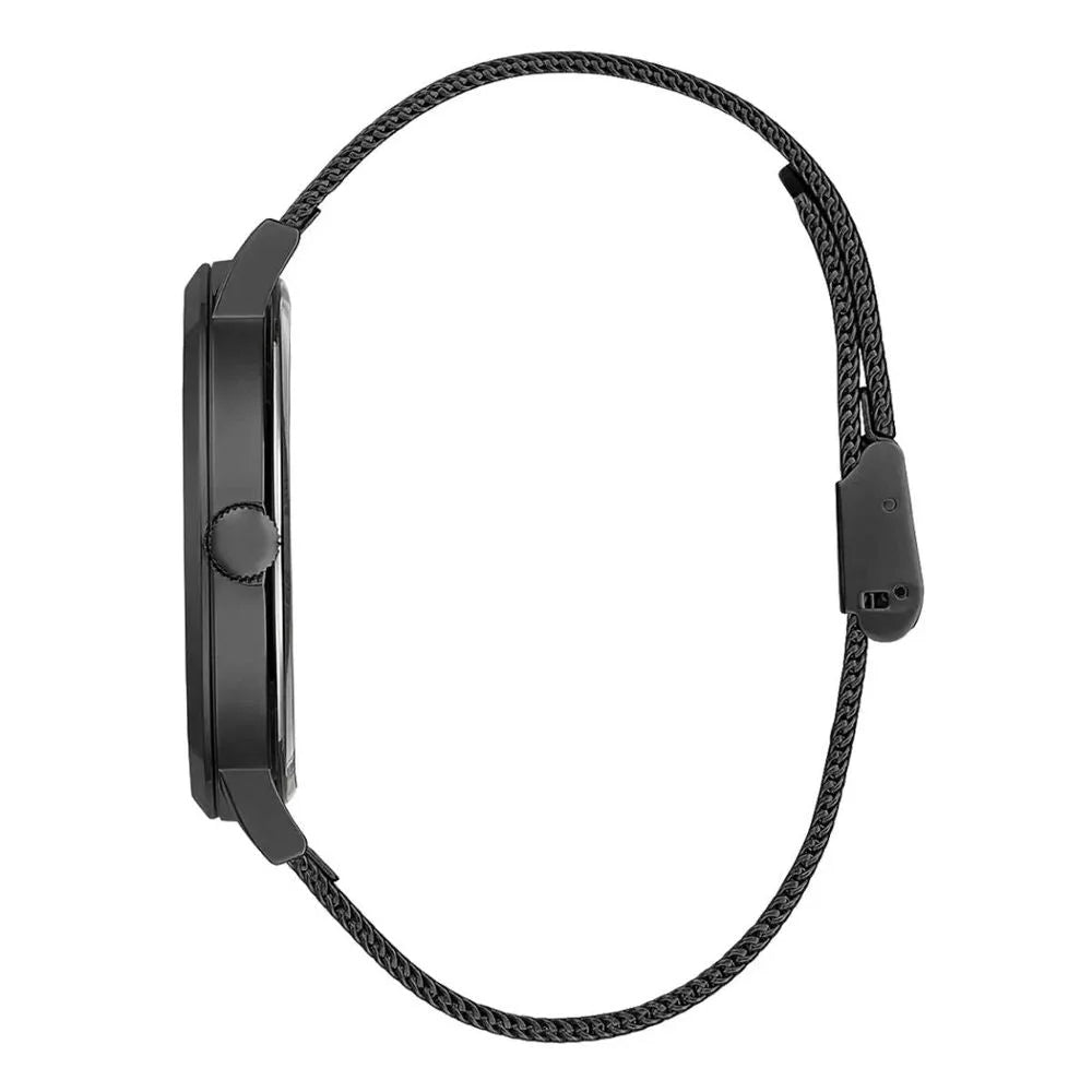 Guess Black Stainless Steel Quartz Watch 44MM Water Resistant