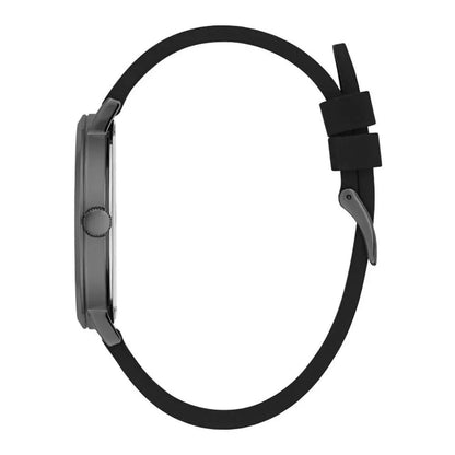 Guess Black Synthetic Dress Watch Stainless Steel 44MM Analog Quartz