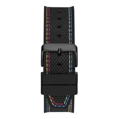 Guess Black Synthetic Dress Watch Stainless Steel 45MM 5ATM