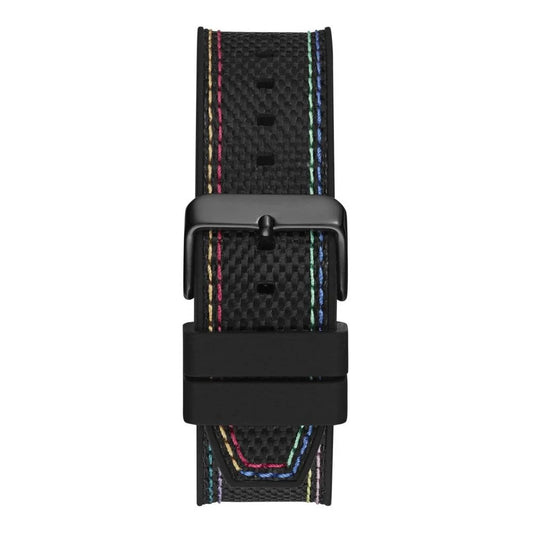 Guess Black Synthetic Dress Watch Stainless Steel 45MM 5ATM