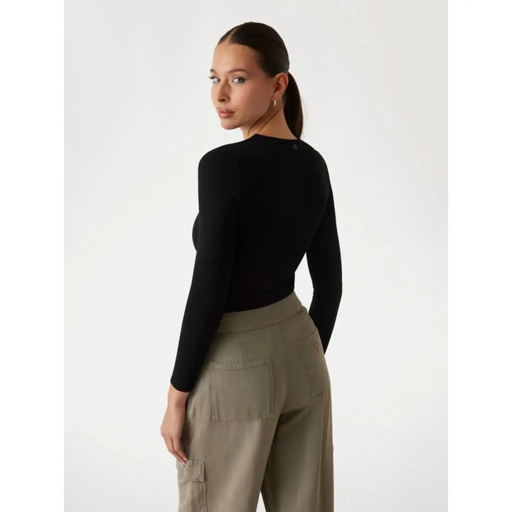 Guess Black Viscose Tank Tops