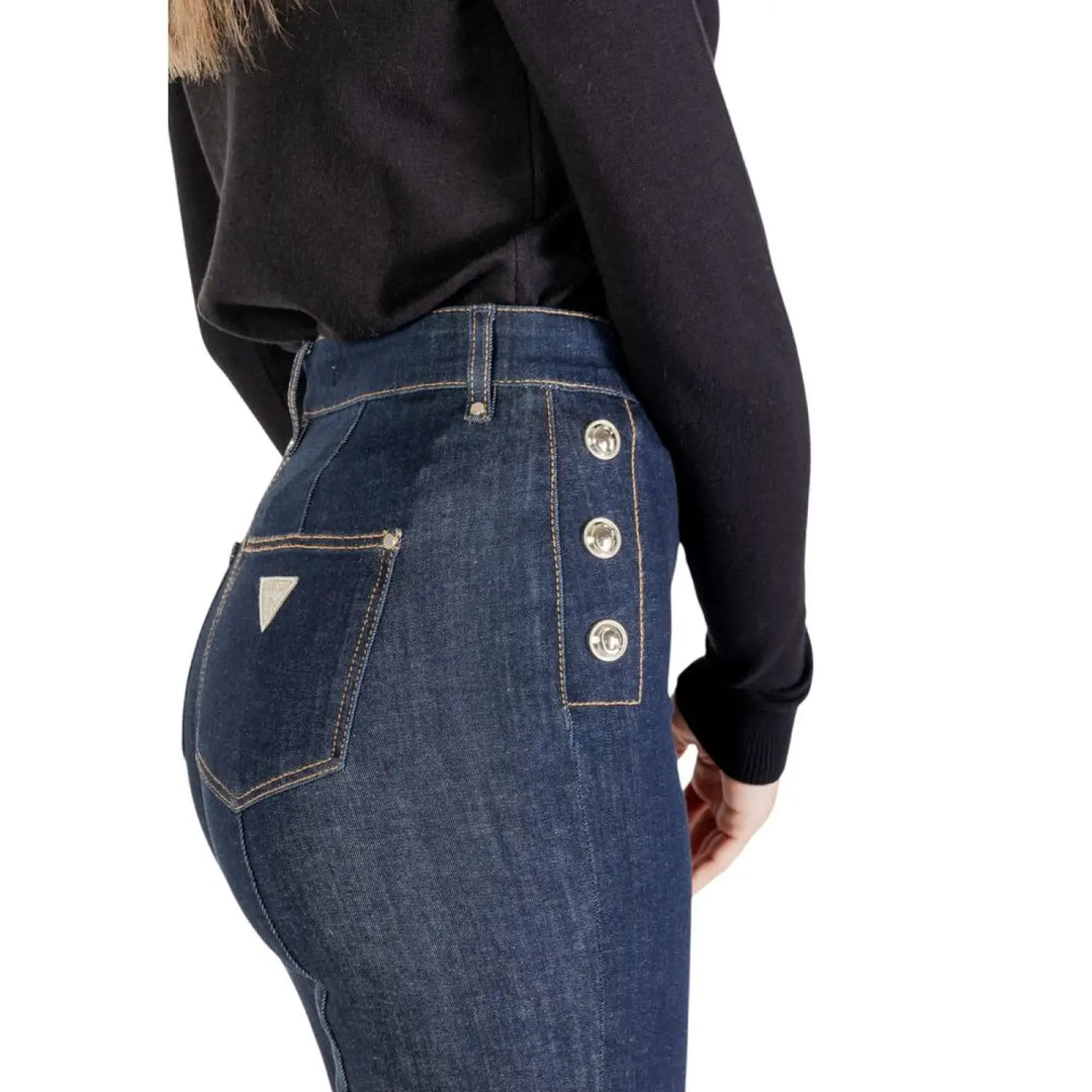 Guess Blue Cotton Bootcut Jeans
