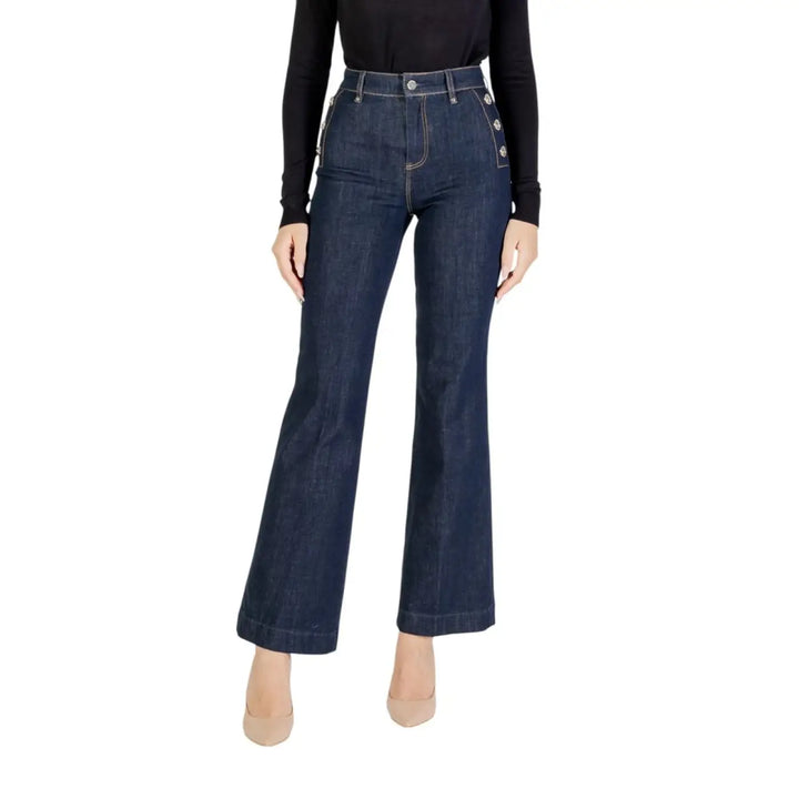 Guess Blue Cotton Bootcut Jeans