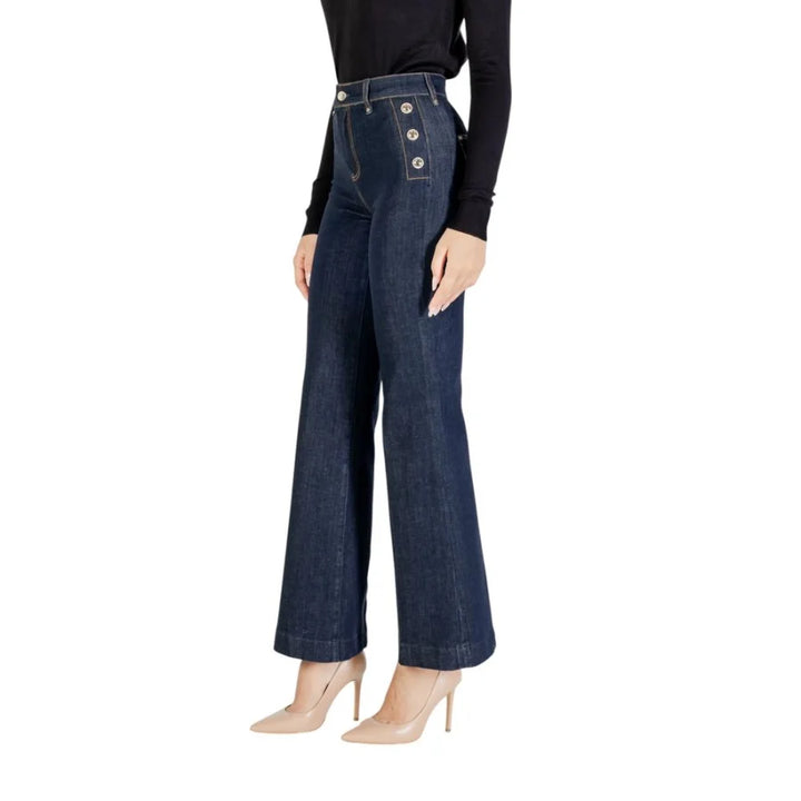 Guess Blue Cotton Bootcut Jeans