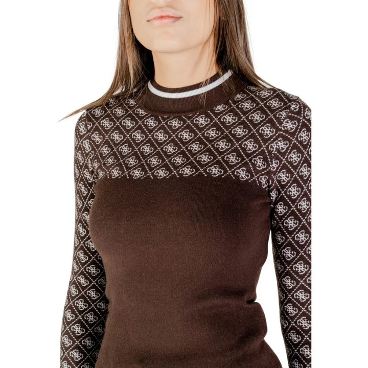 Guess Brown Polyester Sweatshirt