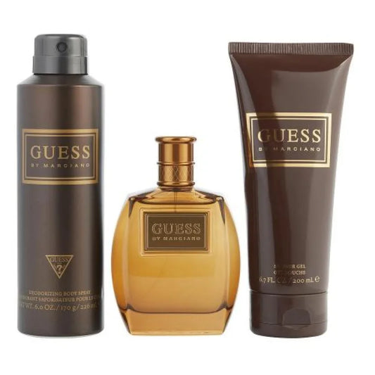 Guess By Marciano 3 Piece Gift Set with Eau De Toilette and Body Spray Men’s Sets