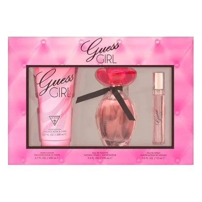 Guess Girl 3 Piece Gift Set Eau De Toilette Spray and Body Lotion Women’s Sets