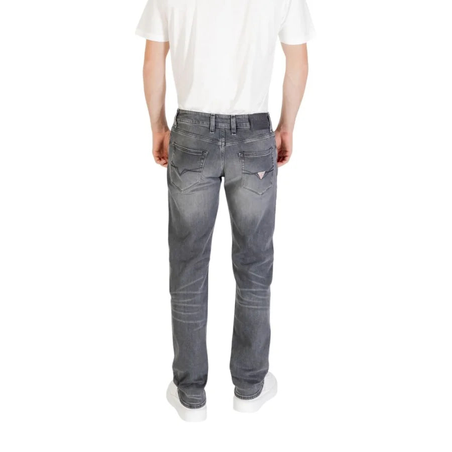 Guess Gray Cotton Relaxed Fit Jeans