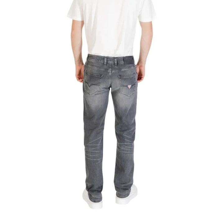 Guess Gray Cotton Relaxed Fit Jeans