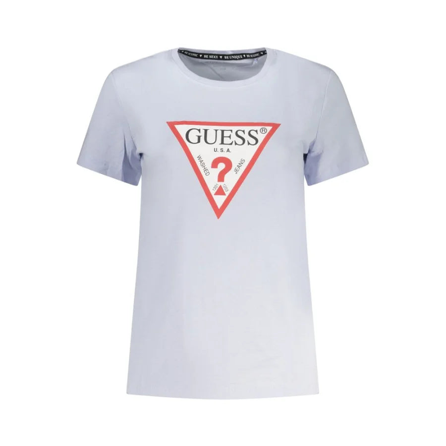 Guess Jeans Azzurro Organic Cotton Women T-Shirt