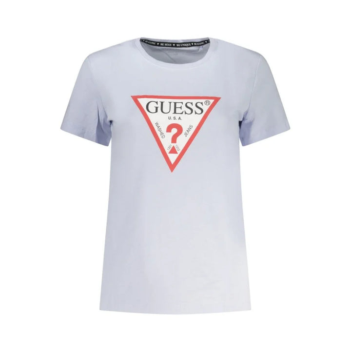 Guess Jeans Azzurro Organic Cotton Women T-Shirt