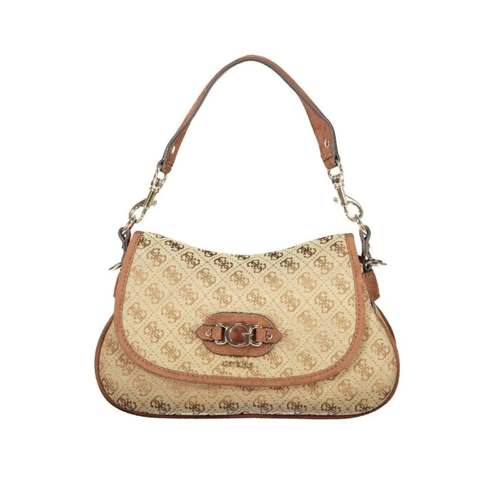 Women’s Guess Jeans Beige Polyester Bag with Adjustable Shoulder Strap