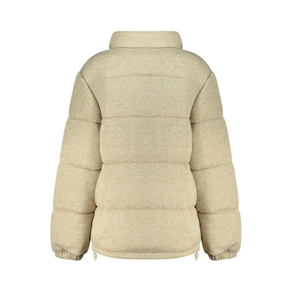 Guess Jeans Puffer Jackets - Beige Polyester Women’s Jacket