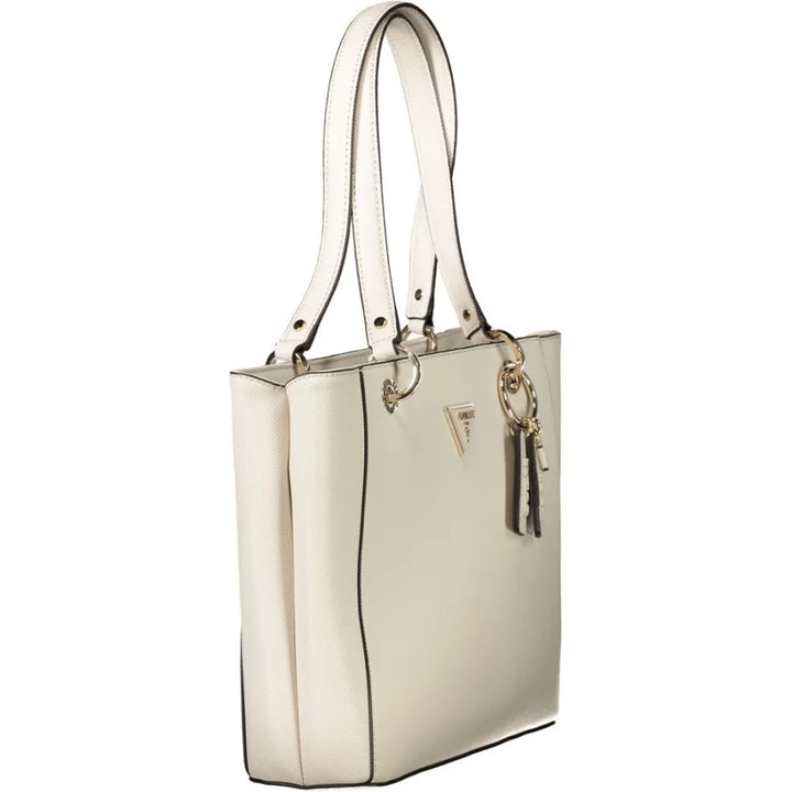 Guess Jeans Beige Polyurethane Women’s Shoulder Bag