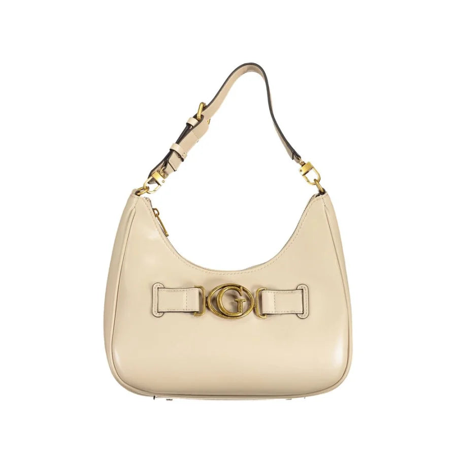 Guess Jeans Beige Polyurethane Women’s Shoulder Bag