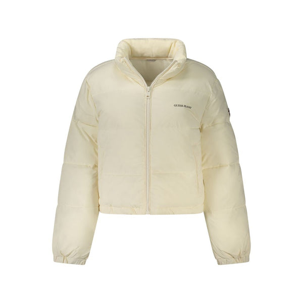 Guess Jeans Puffer Jackets - Bianco Recycled Polyester Women’s Jacket