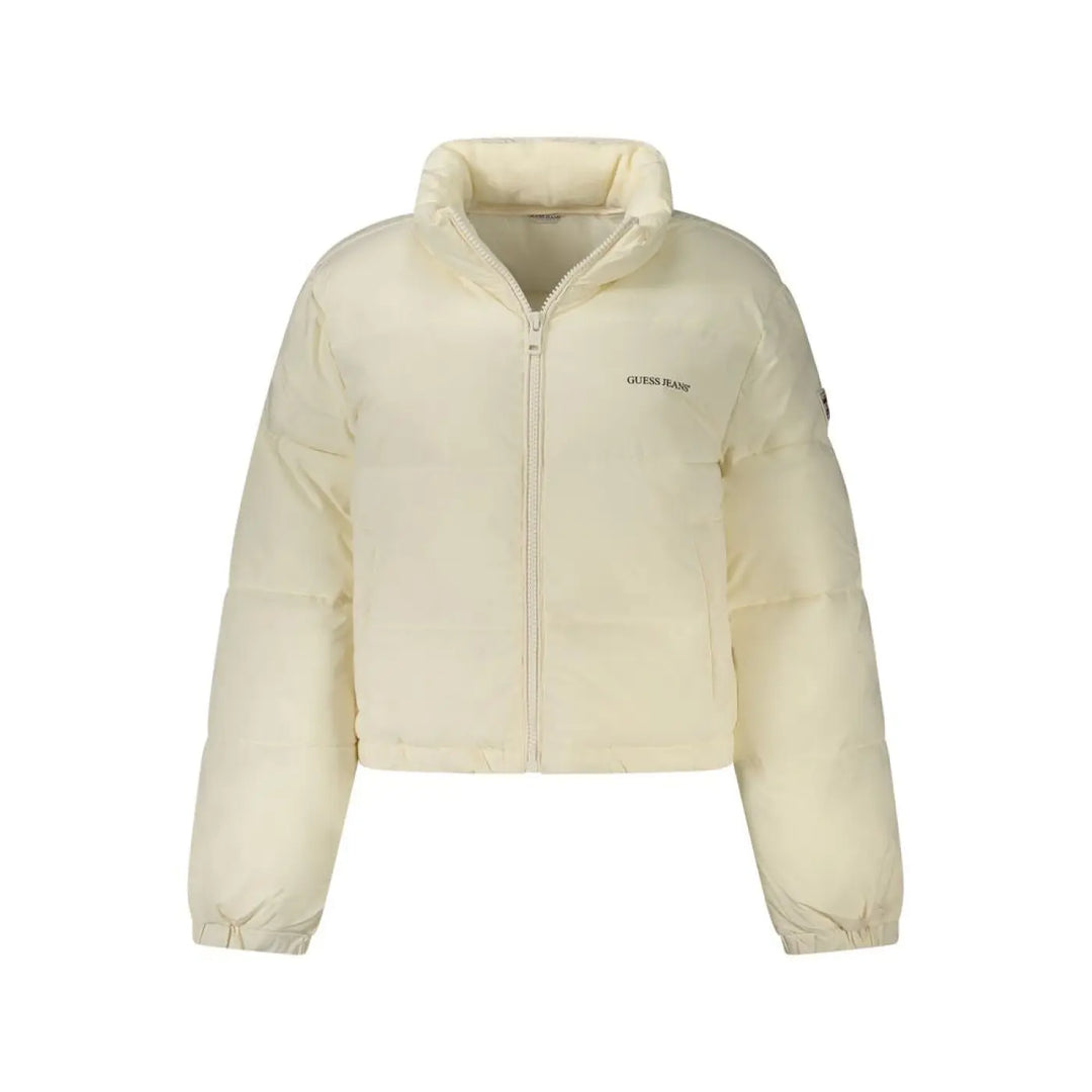 Guess Jeans Bianco Recycled Polyester Women’s Jacket