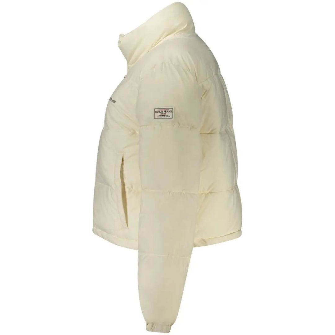 Guess Jeans Bianco Recycled Polyester Women’s Jacket