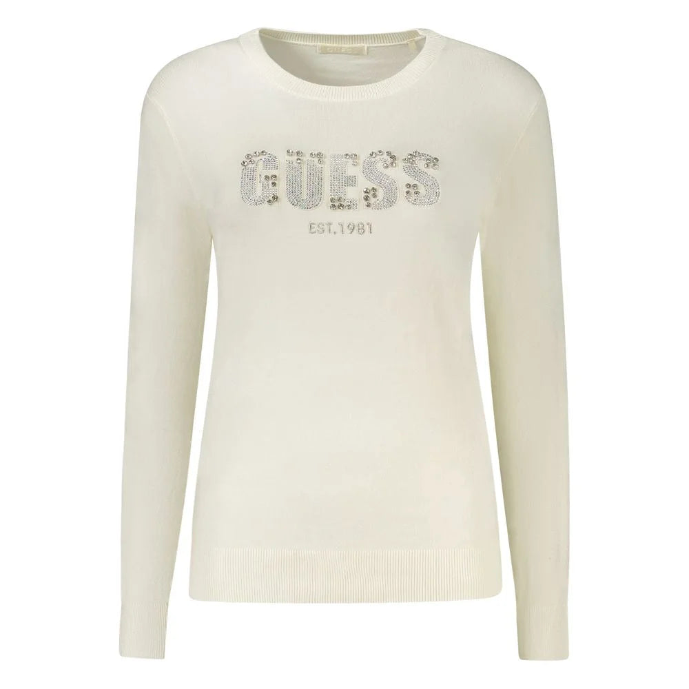 Guess Jeans Bianco Viscosa Women Sweater