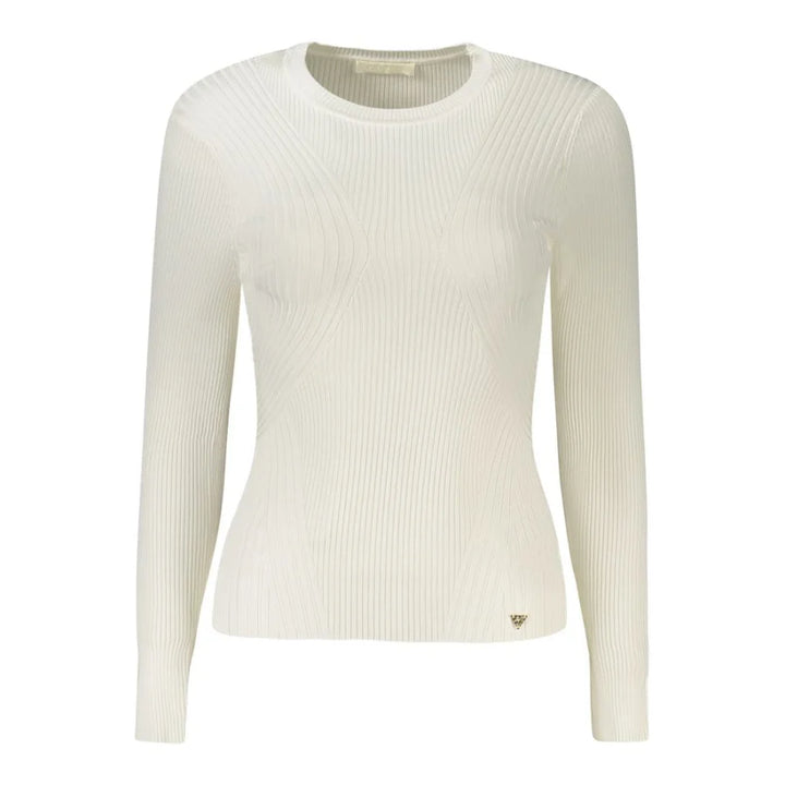Guess Jeans Bianco Viscosa Women Sweater