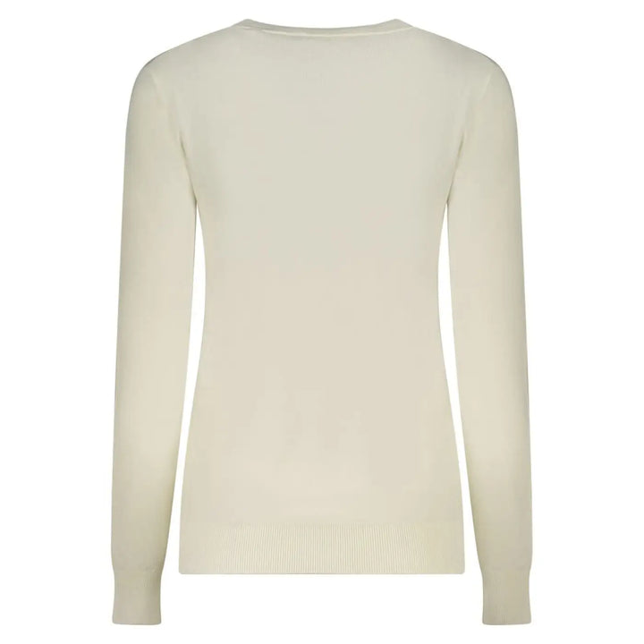 Guess Jeans Bianco Viscosa Women’s Long-Sleeved T-Shirt