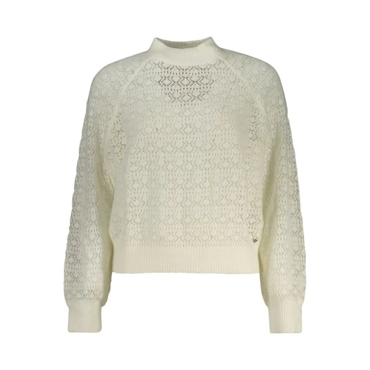 Guess Jeans Bianco Wool Women Sweater