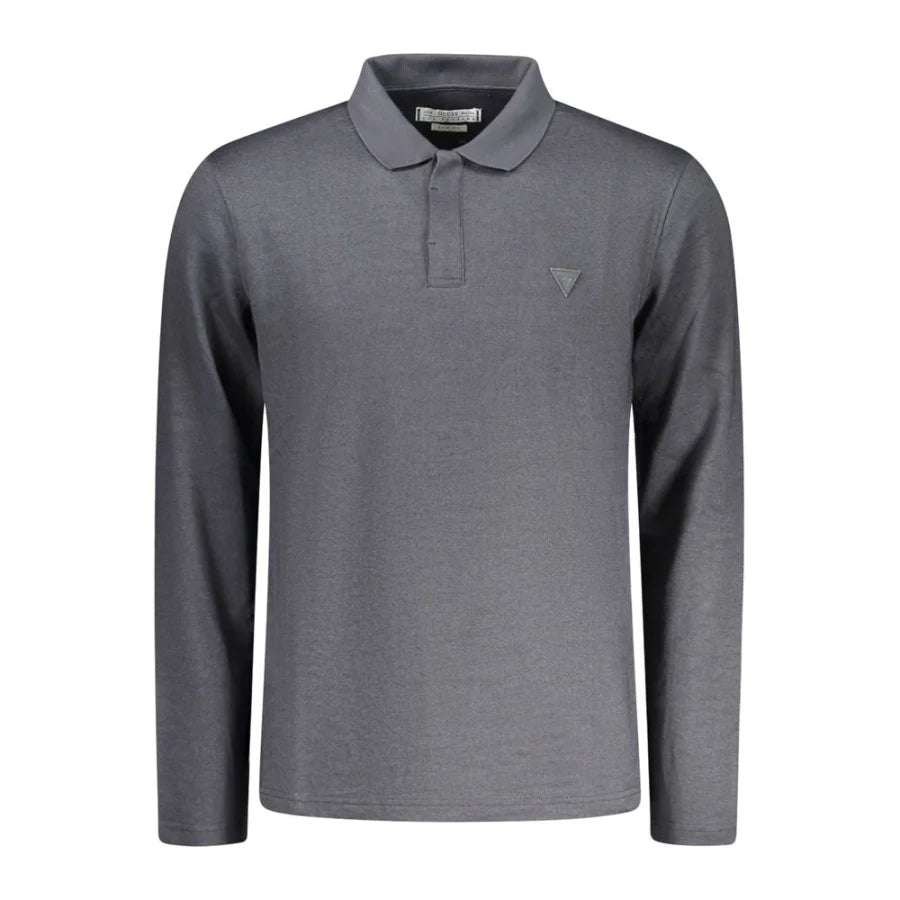Guess Jeans Black Cotton Men Polo