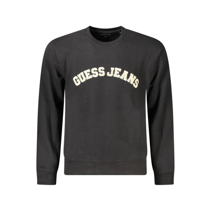 Guess Jeans Black Cotton Men Sweatshirt