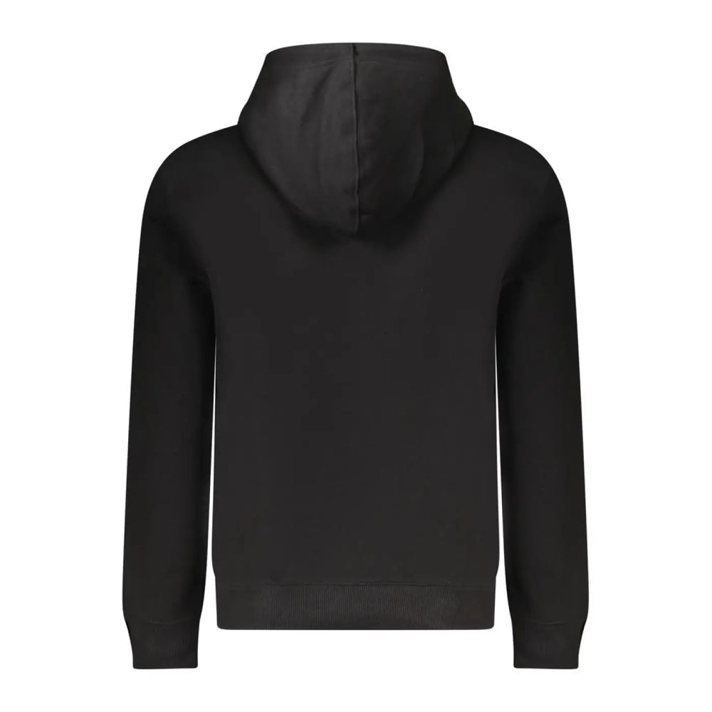 Guess Jeans Black Cotton Men Sweatshirt Slim Fit Hooded