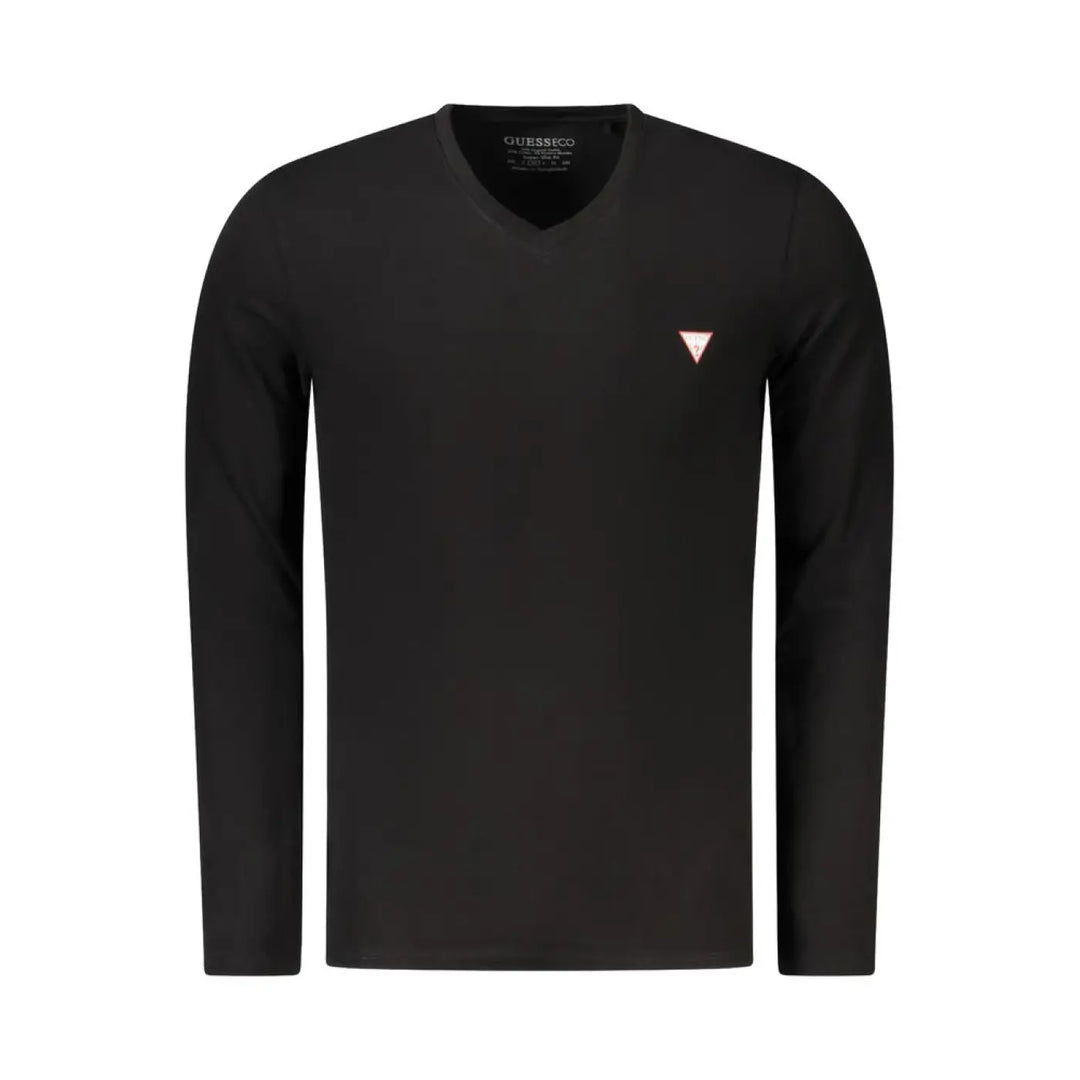 Guess Jeans Black Cotton Men T-shirt