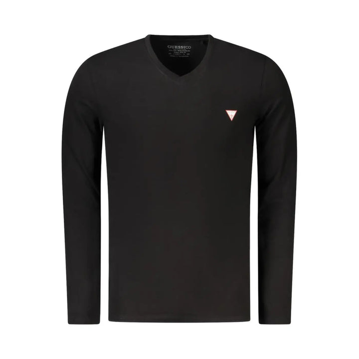 Guess Jeans Black Cotton Men T-shirt