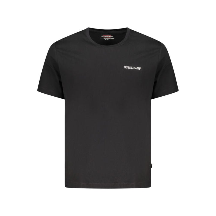 Guess Jeans Black Cotton Men T-shirt