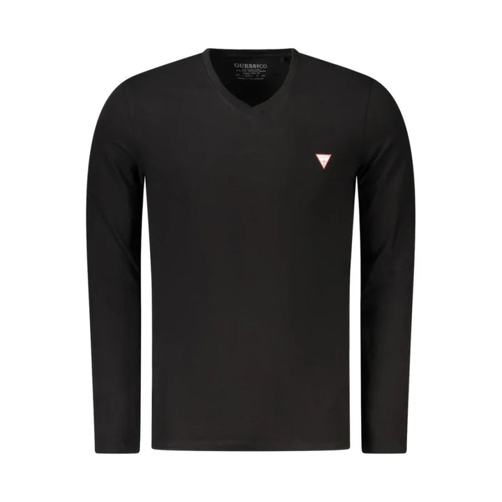 Guess Jeans Black Cotton Men T-Shirt