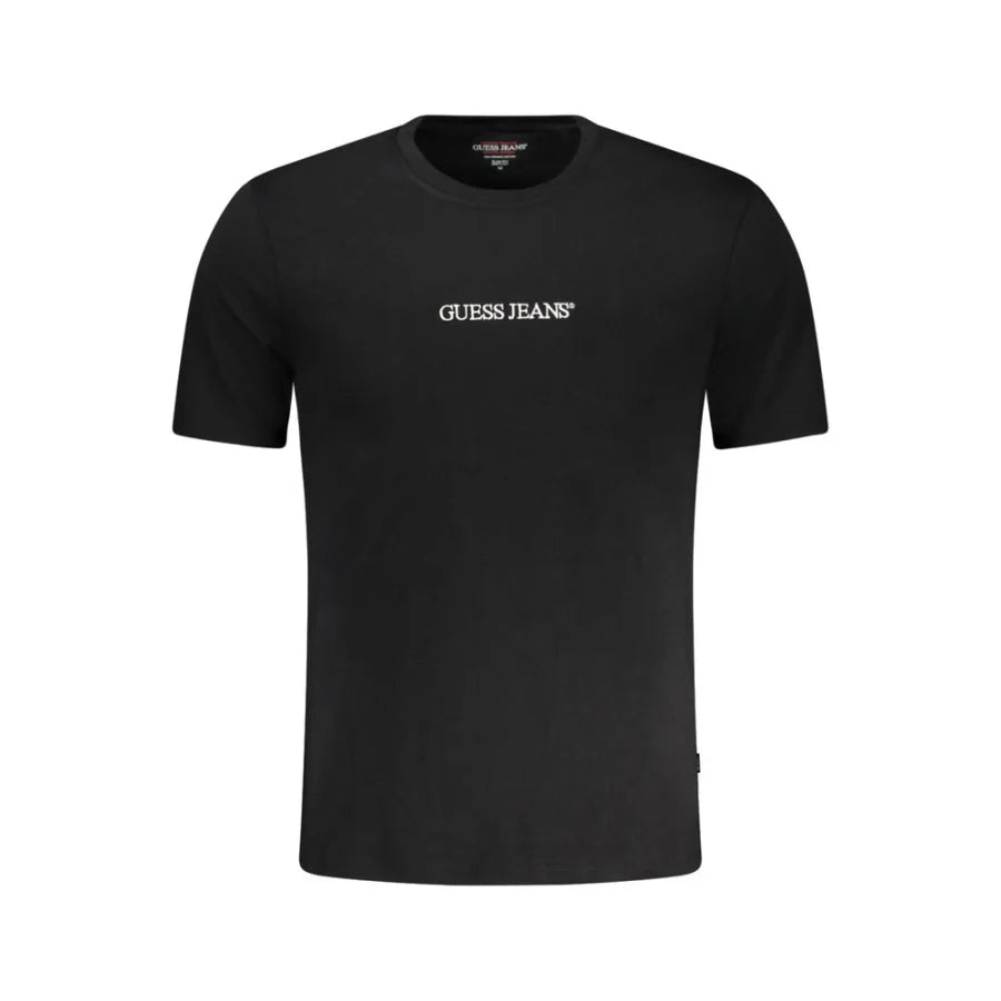 Guess Jeans Black Cotton Men T-Shirt