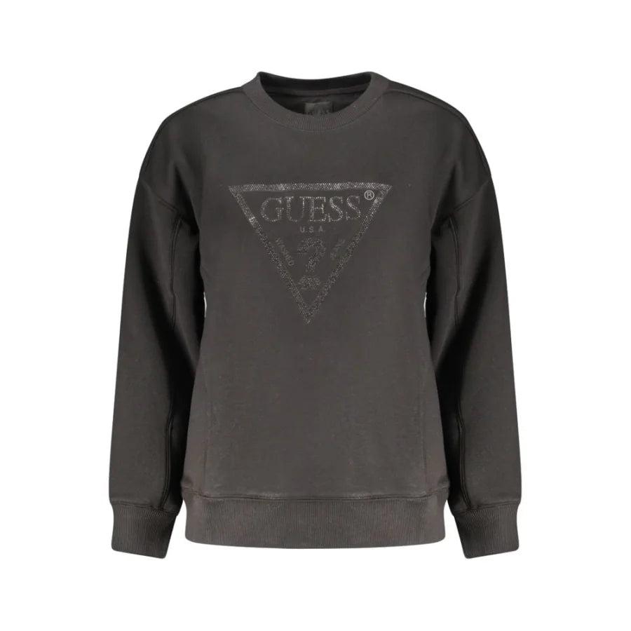 Guess Jeans Black Cotton Women Sweatshirt