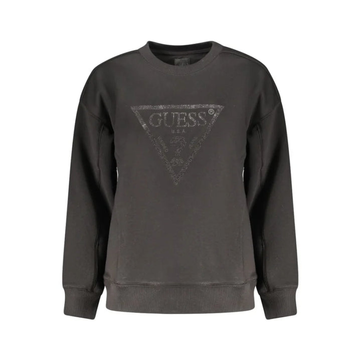 Guess Jeans Black Cotton Women Sweatshirt