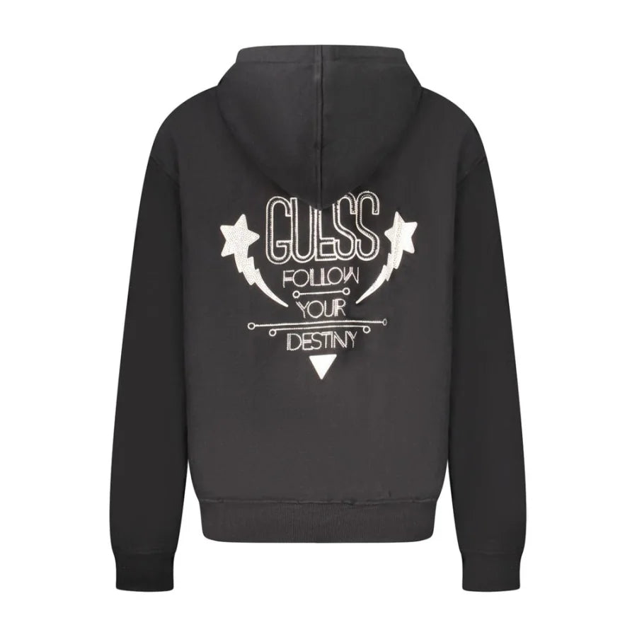 Guess Jeans Black Cotton Women Sweatshirt