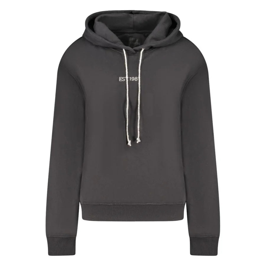 Guess Jeans Black Cotton Women Sweatshirt