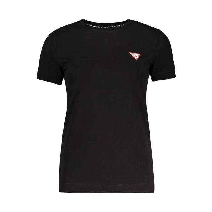 Guess Jeans Black Organic Cotton Women T-shirt