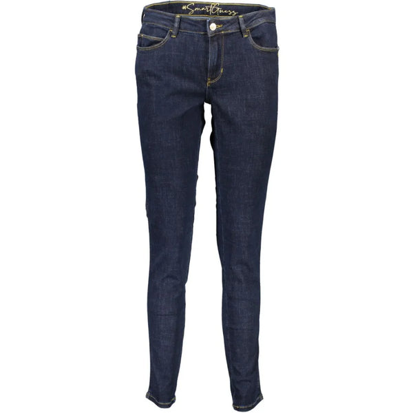 Guess Jeans Blu Recycled Cotton Donna
