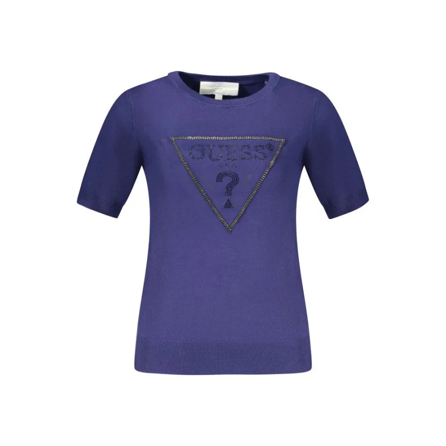 Guess Jeans Blu Viscosa Woman Sweater