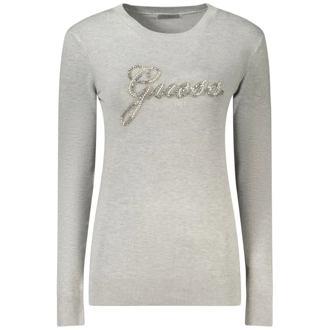 Guess Jeans Gray Viscose Womens Sweater