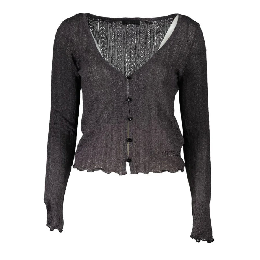 Guess Jeans Grigio Viscosa Women Cardigan