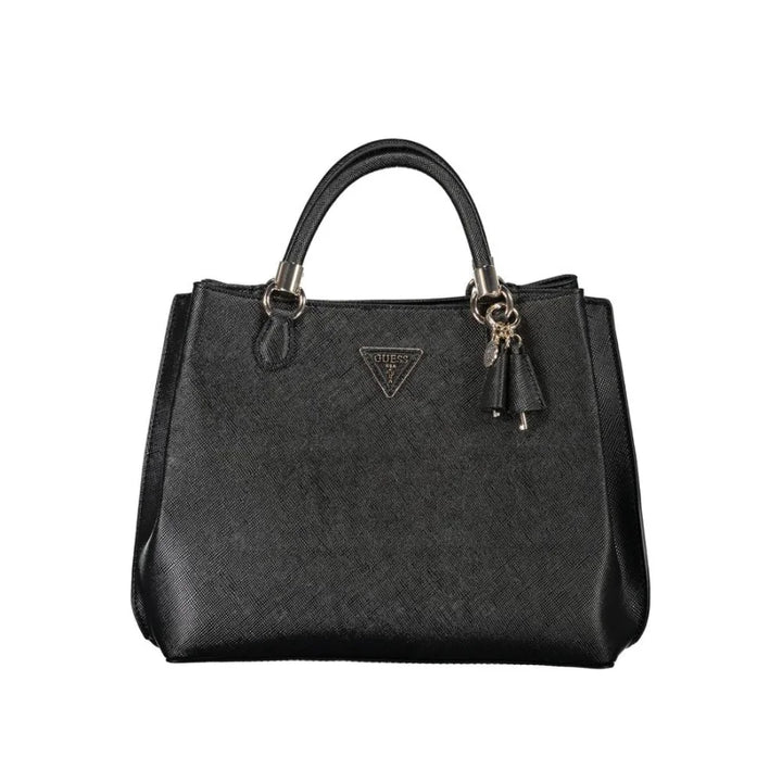 Guess Jeans Nero Poliuretano Female Handbag