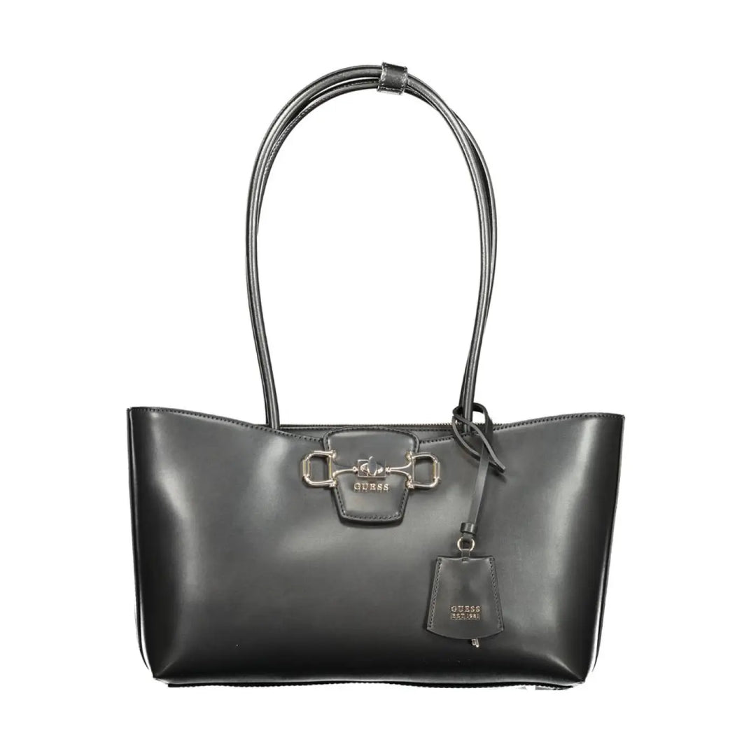 Guess Jeans Nero Poliuretano Woman Handbag