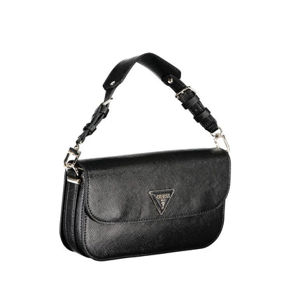 Guess Jeans Nero Poliuretano Woman Handbag