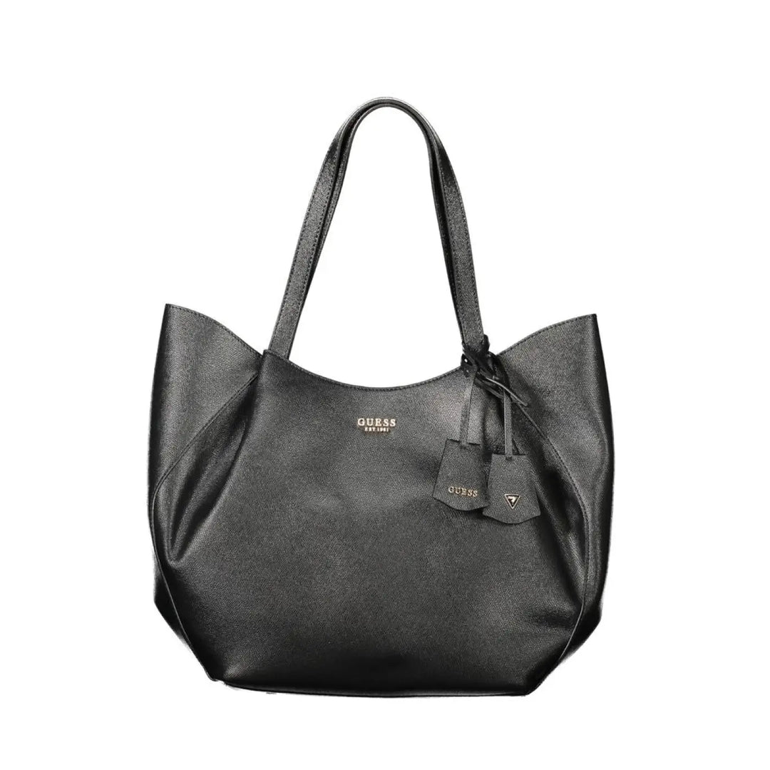 Guess Jeans Nero Poliuretano Women Handbag
