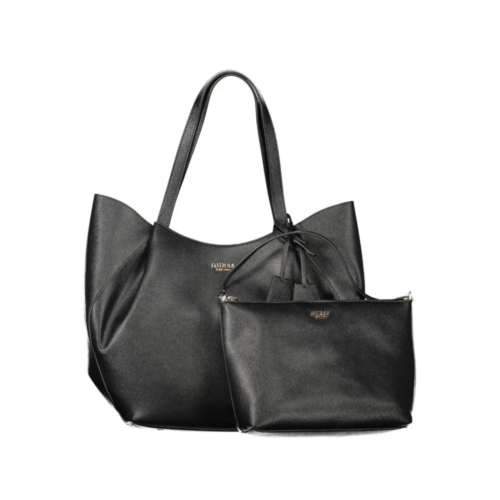 Guess Jeans Nero Poliuretano Women Handbag
